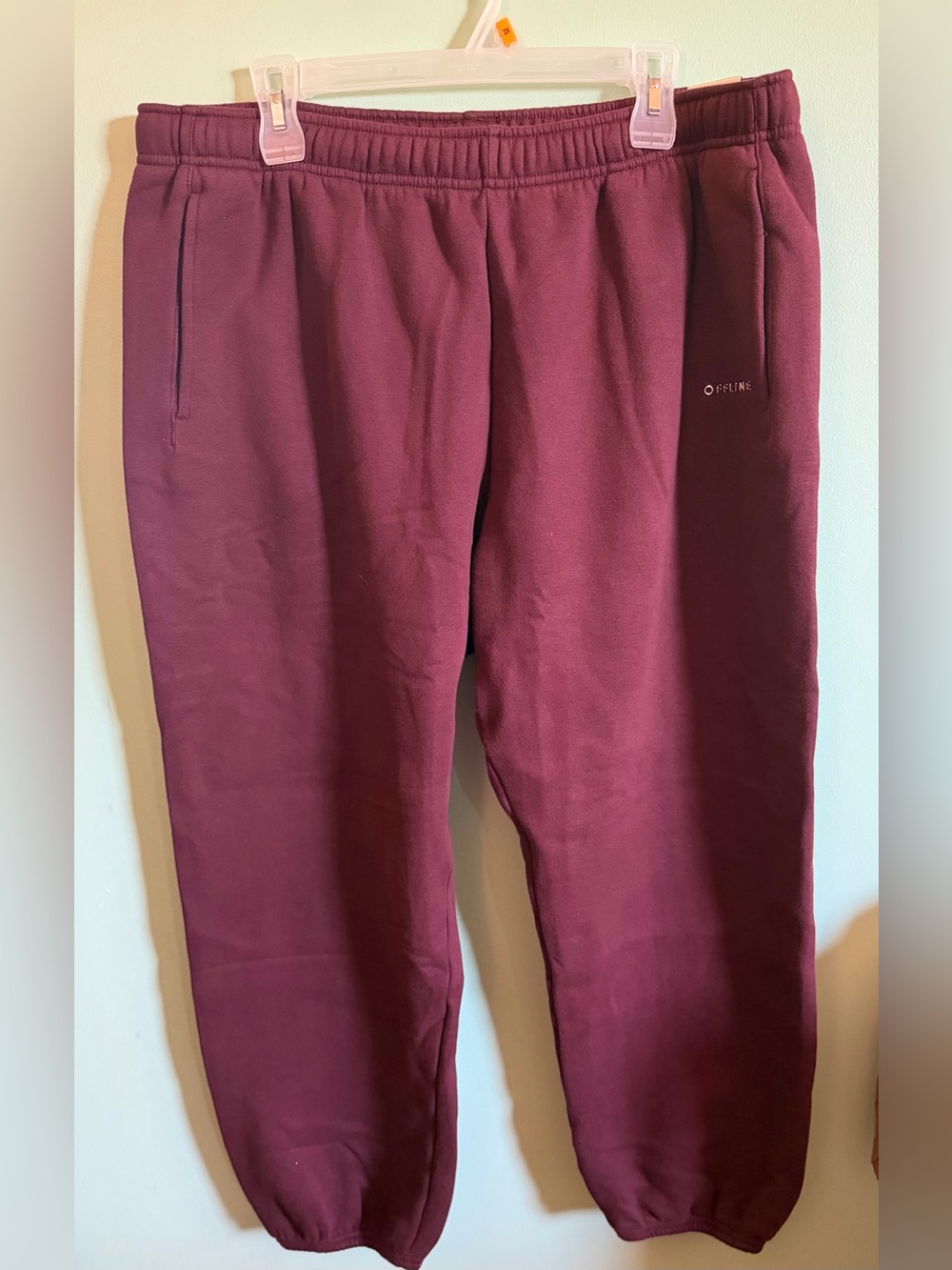 Offline by aerie Burgundy Track Joggers